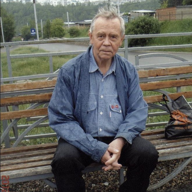 В.Г.Распутин в Иркутске. 2012 г. Из семейного архива писателя.